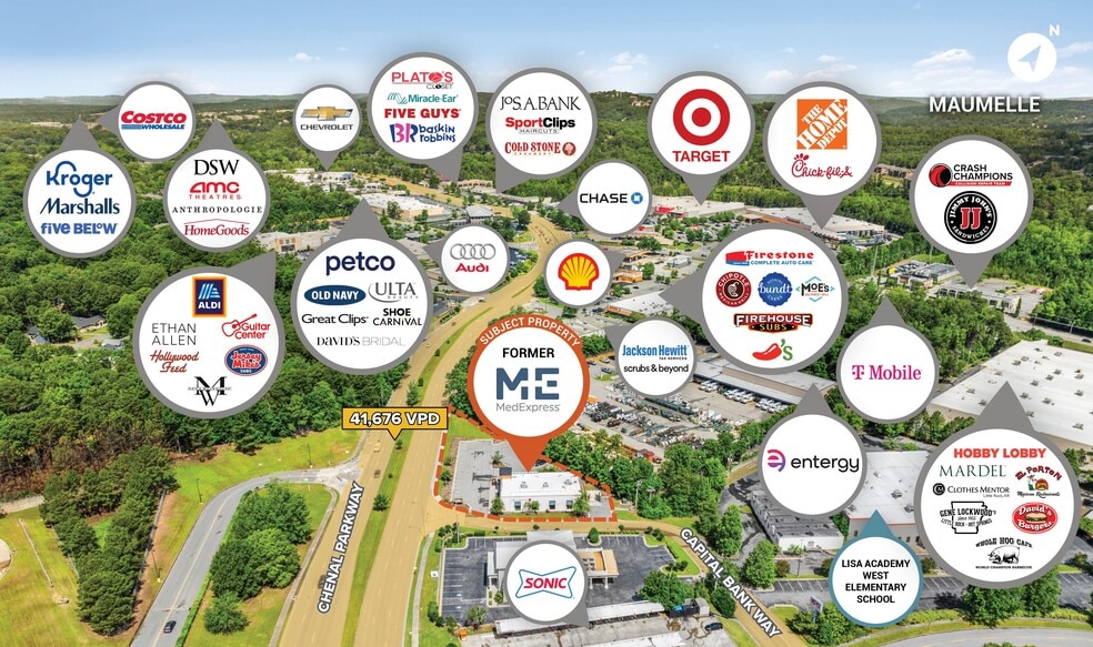 12300 Chenal Pky, Little Rock, AR for sale - Aerial - Image 3 of 6