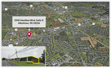 5940 Hamilton Blvd, Allentown, PA - Aerial map view