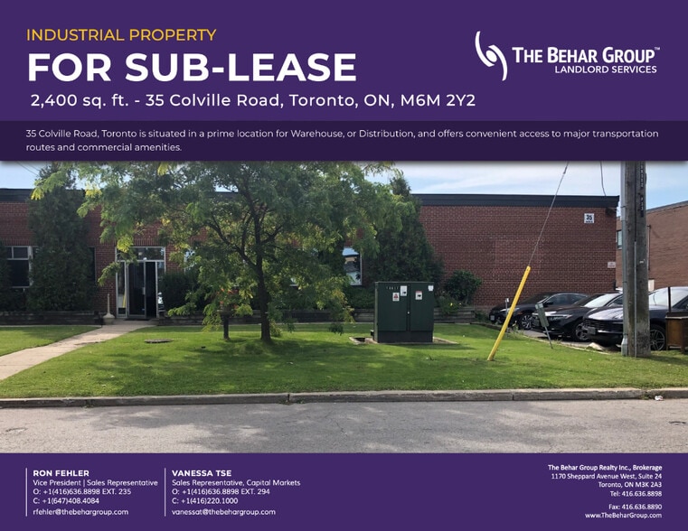 35 Colville Rd, Toronto, ON for lease - Primary Photo - Image 1 of 1