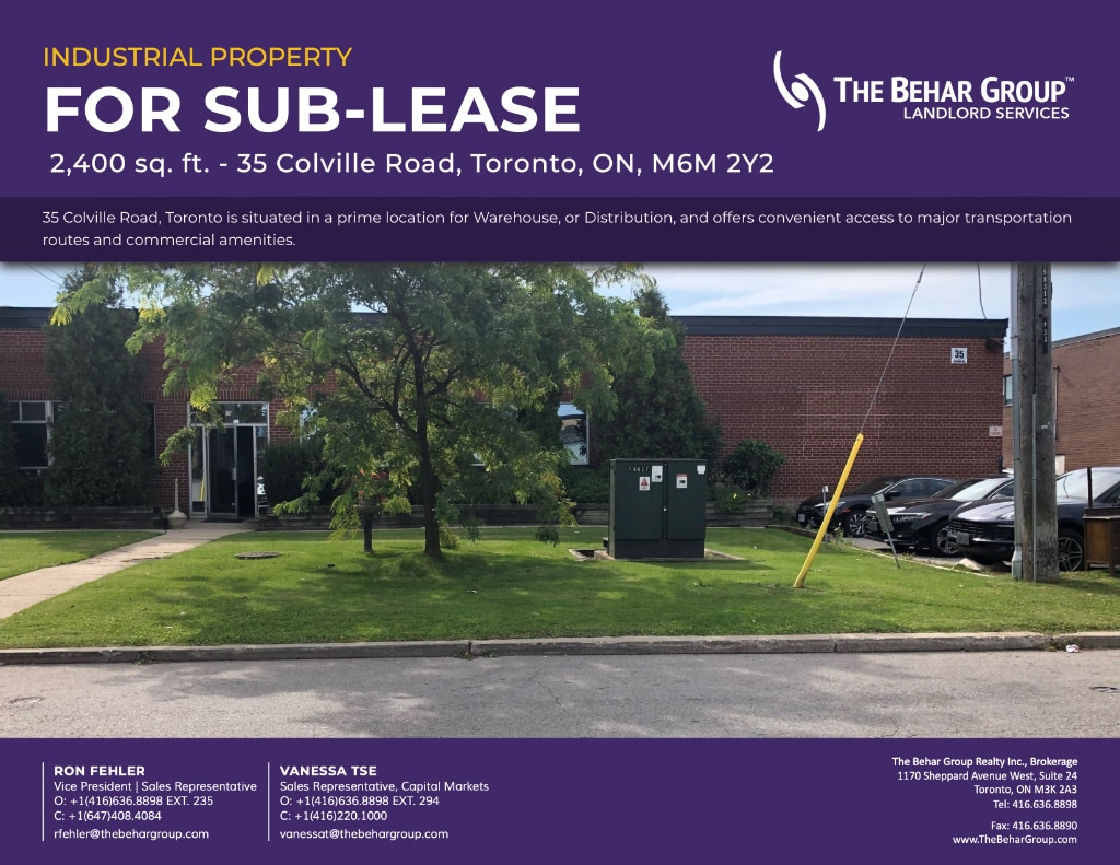 35 Colville Rd, Toronto, ON for lease Primary Photo- Image 1 of 2