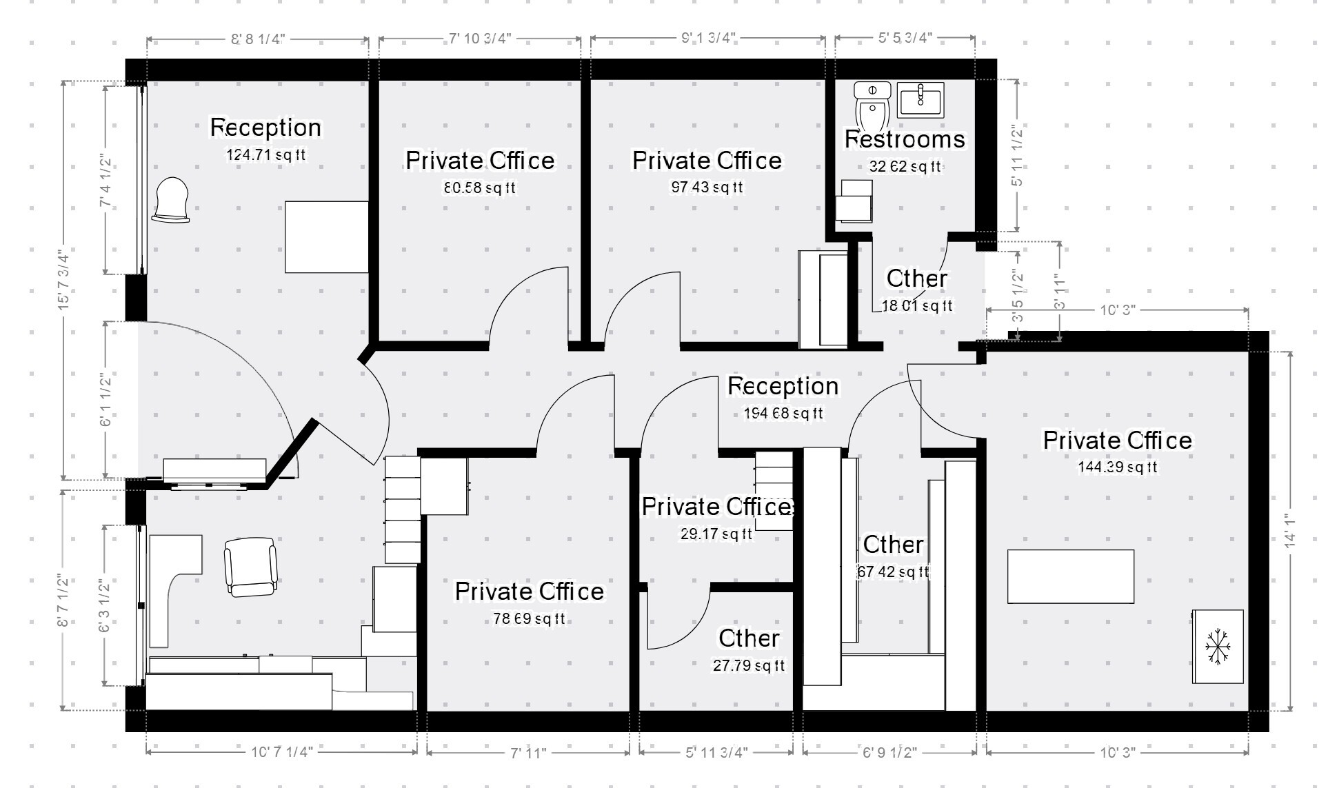 455 E Grand River Ave, Brighton, MI for lease Floor Plan- Image 1 of 1