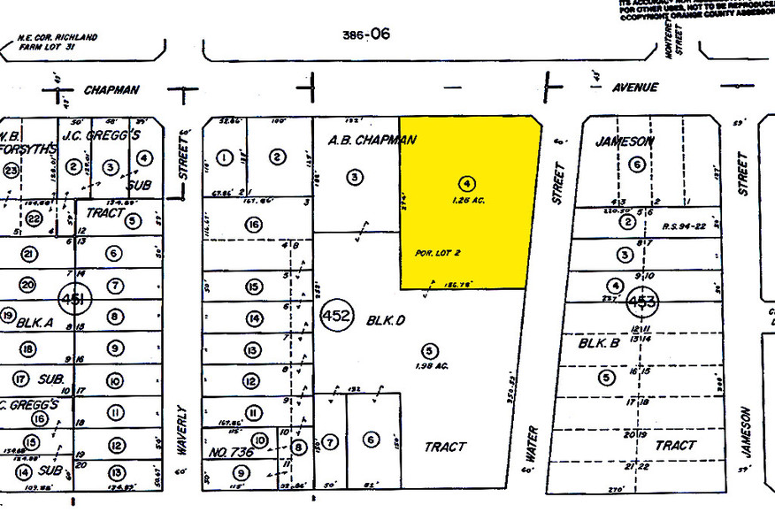 1110 E Chapman Ave, Orange, CA for lease - Plat Map - Image 2 of 7