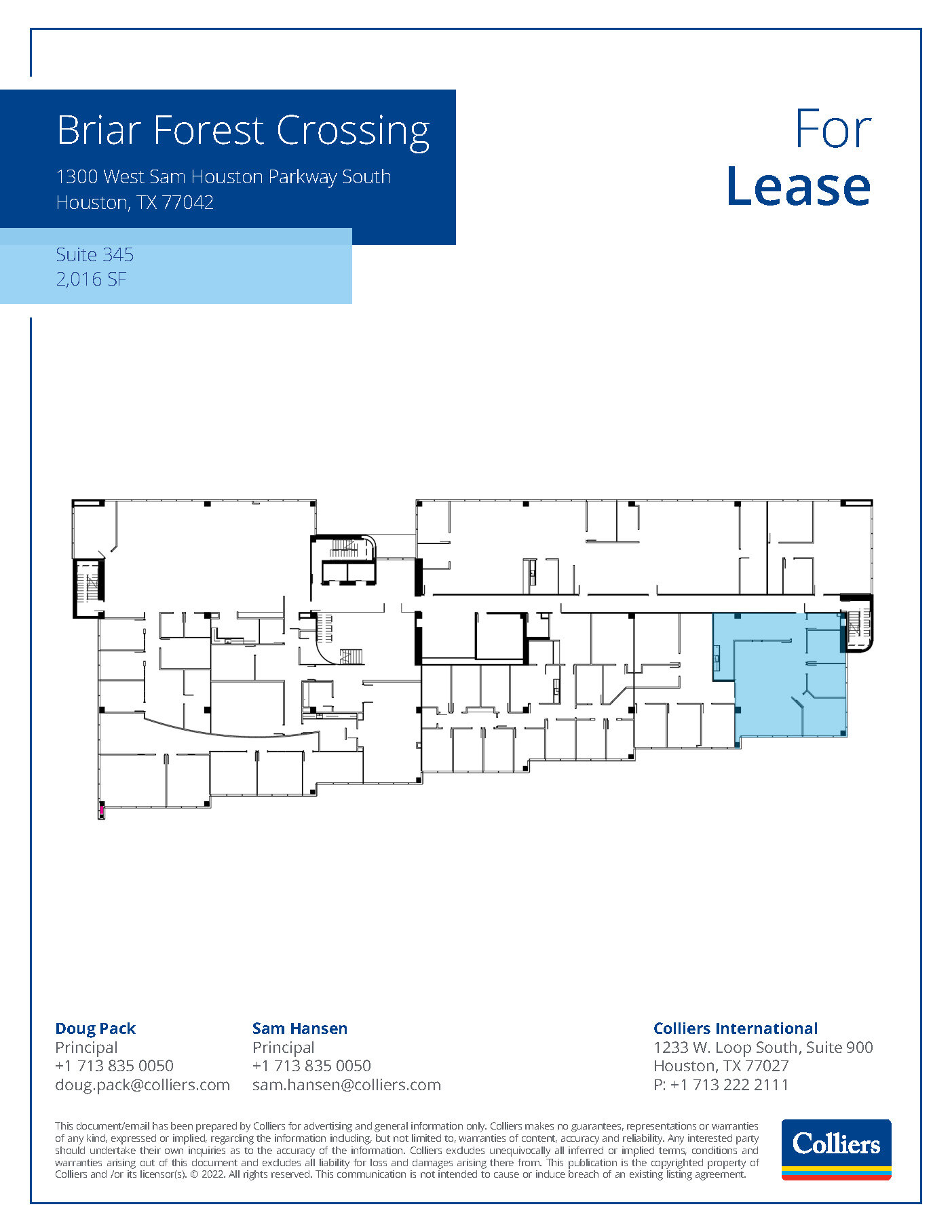 1300 W Sam Houston Pky S, Houston, TX for lease Floor Plan- Image 1 of 1