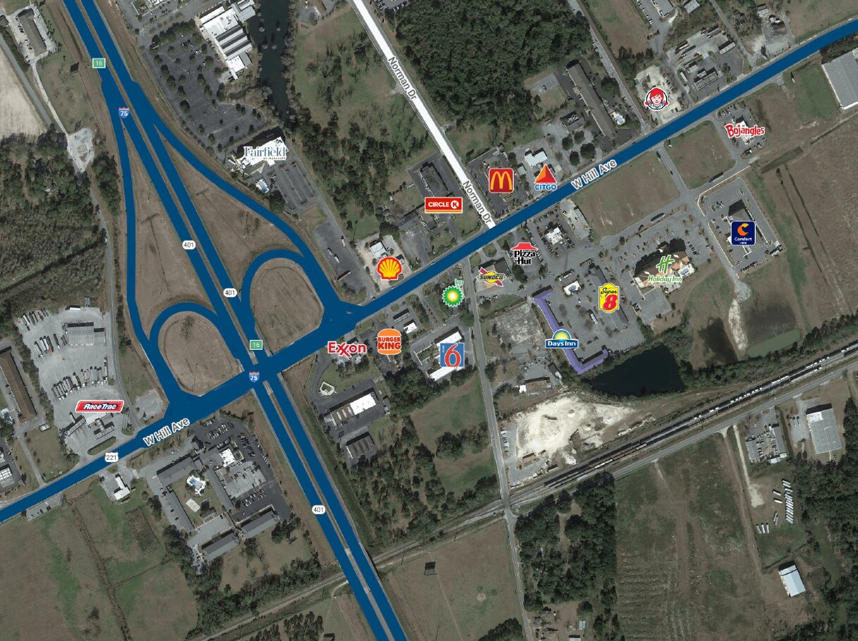 1843 W Hill Ave, Valdosta, GA for sale Aerial- Image 1 of 1