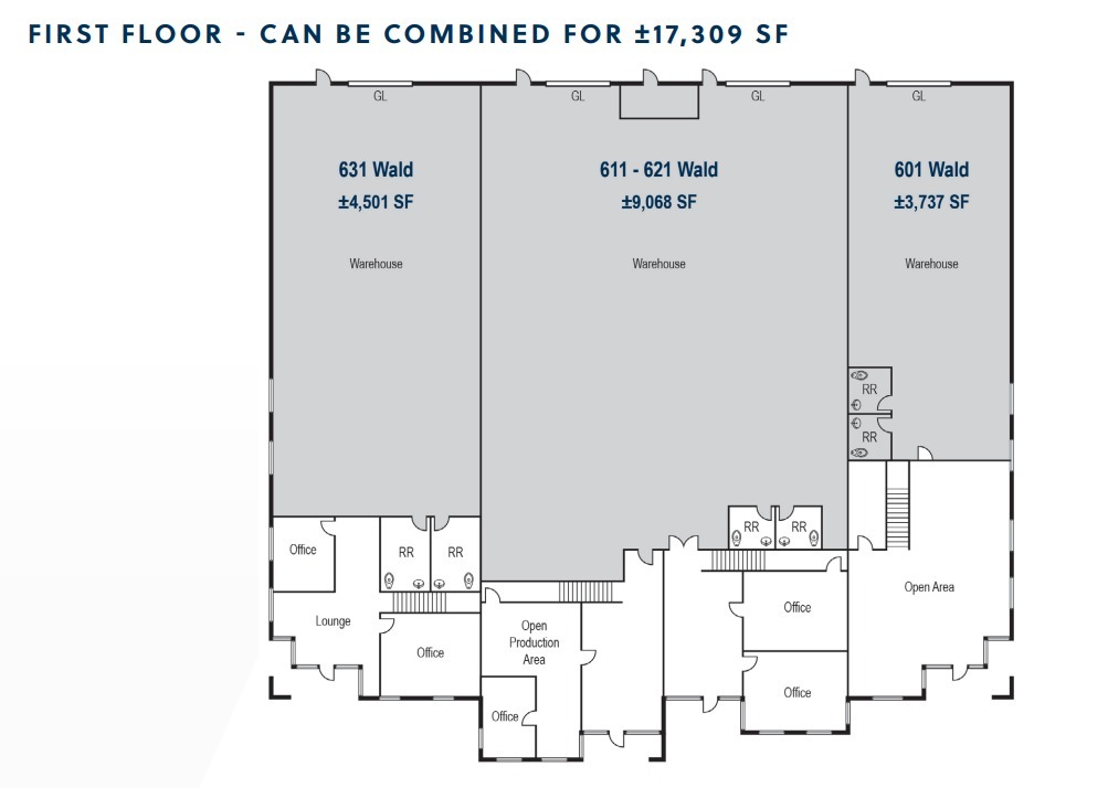 641-671 Wald, Irvine, CA for lease Floor Plan- Image 1 of 2