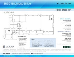 3700 Business Dr, Sacramento, CA for lease Floor Plan- Image 1 of 2
