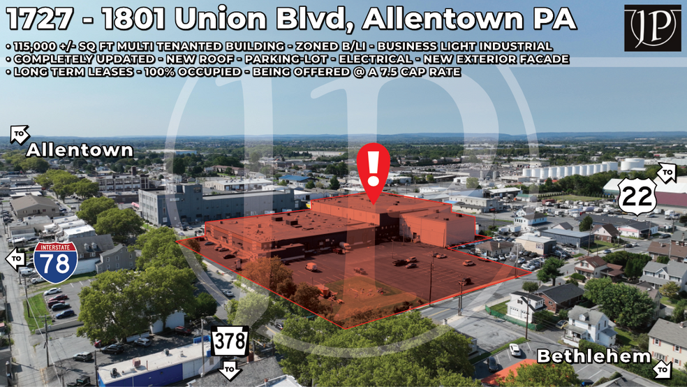 1727-1801 Union Blvd, Allentown, PA for sale - Building Photo - Image 1 of 1