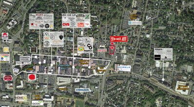 818 E Jefferson St, Charlottesville, VA - aerial  map view