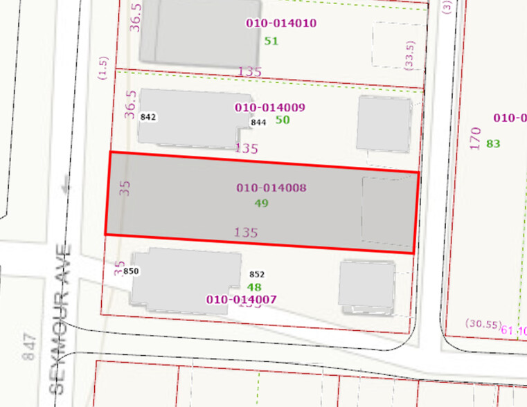 846 Seymour Ave, Columbus, OH for sale - Plat Map - Image 2 of 2