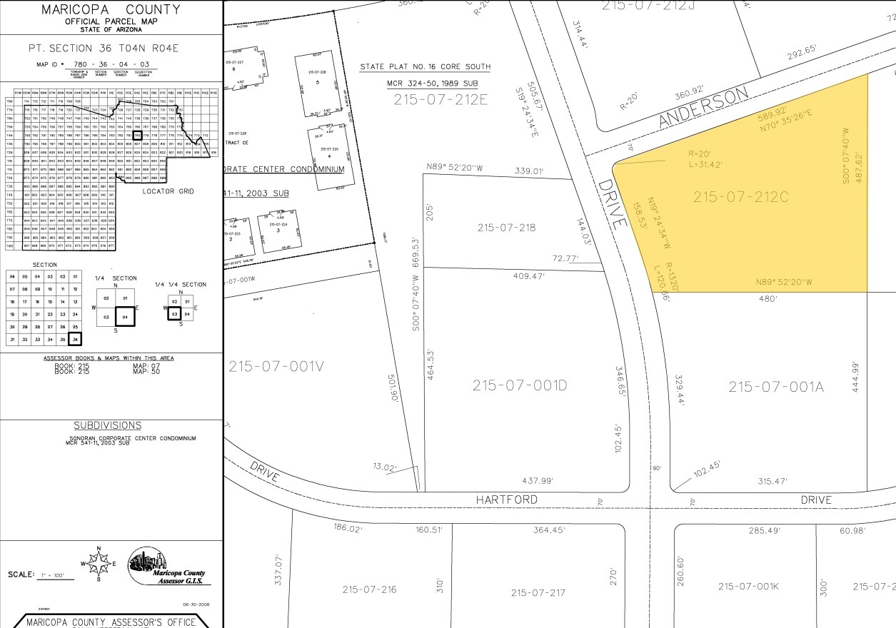 17301 N Perimeter, Scottsdale, AZ for sale Plat Map- Image 1 of 1