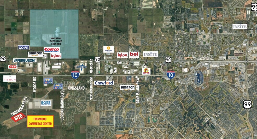 Twinwood Commerce Center, Brookshire, TX for sale - Aerial - Image 1 of 4