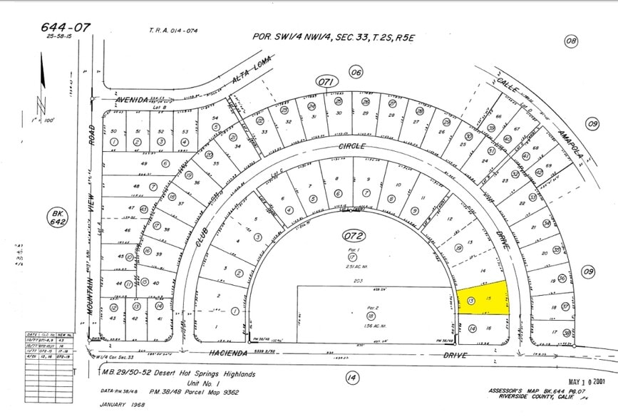 68235 Club Circle Dr, Desert Hot Springs, CA for sale - Plat Map - Image 1 of 1
