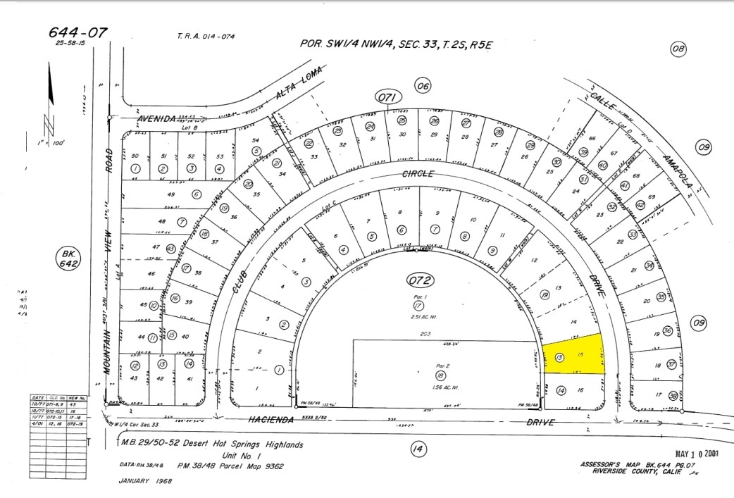 68235 Club Circle Dr, Desert Hot Springs, CA for sale Plat Map- Image 1 of 2
