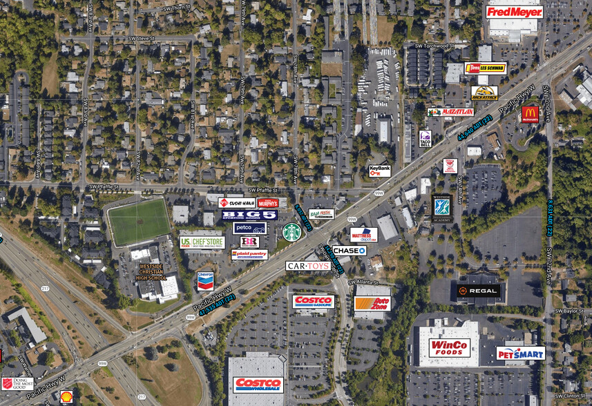 11642 SW Pacific Hwy, Tigard, OR for lease - Aerial - Image 1 of 20