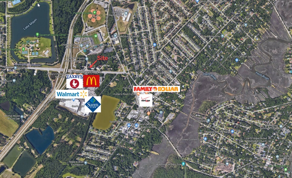 1932 E Montgomery Cross Rd, Savannah, GA for sale - Aerial - Image 1 of 1