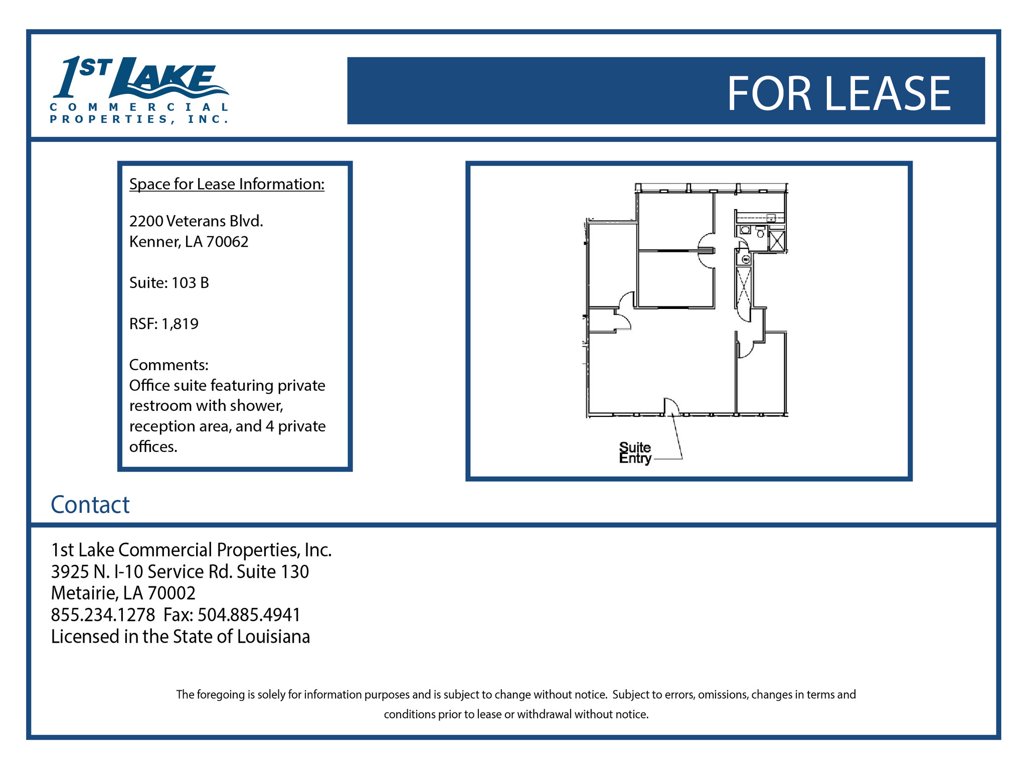 2200 Veterans Memorial Blvd, Kenner, LA for lease Floor Plan- Image 1 of 1