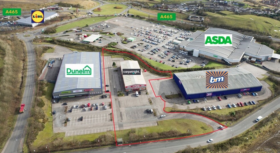 Dowlais Top Retail Merthyr Tydfil CF48 2TA Park, Merthyr Tydfil for lease - Building Photo - Image 1 of 4
