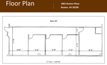 1801 Reston Pky, Reston, VA for lease Floor Plan- Image 1 of 1