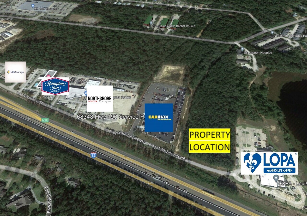 I12 & Hwy 190, Covington, LA 70433 I12 Frontage Land between CarMax