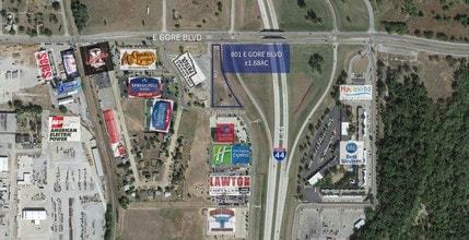 801 E Gore Blvd, Lawton, OK - AERIAL  map view