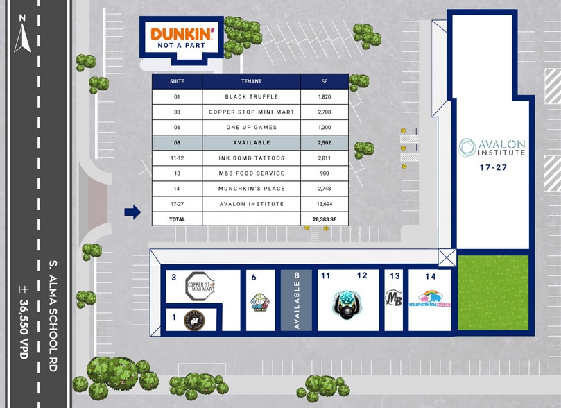 2111 S Alma School Rd, Mesa, AZ for lease - Site Plan - Image 3 of 22