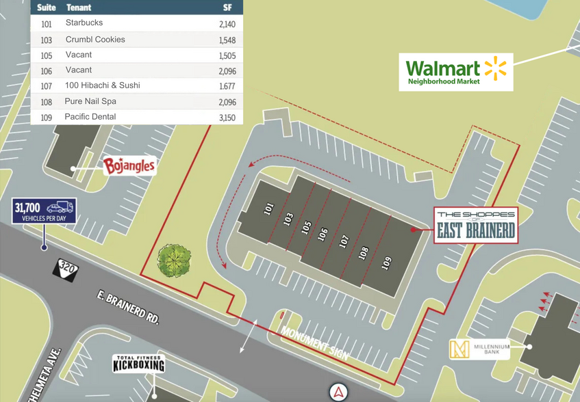 8007 E Brainerd Rd, Chattanooga, TN for lease - Site Plan - Image 3 of 5