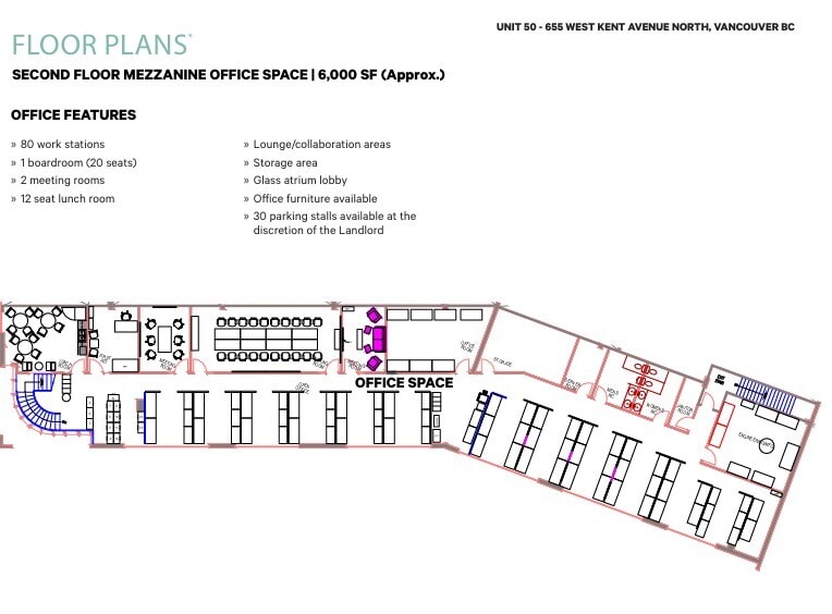 655 Kent Ave North W, Vancouver, BC for lease Floor Plan- Image 1 of 1