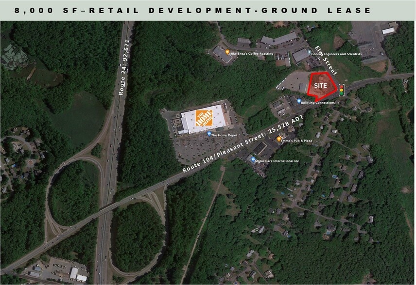 1307 Pleasant St, Bridgewater, MA for lease - Aerial - Image 3 of 3