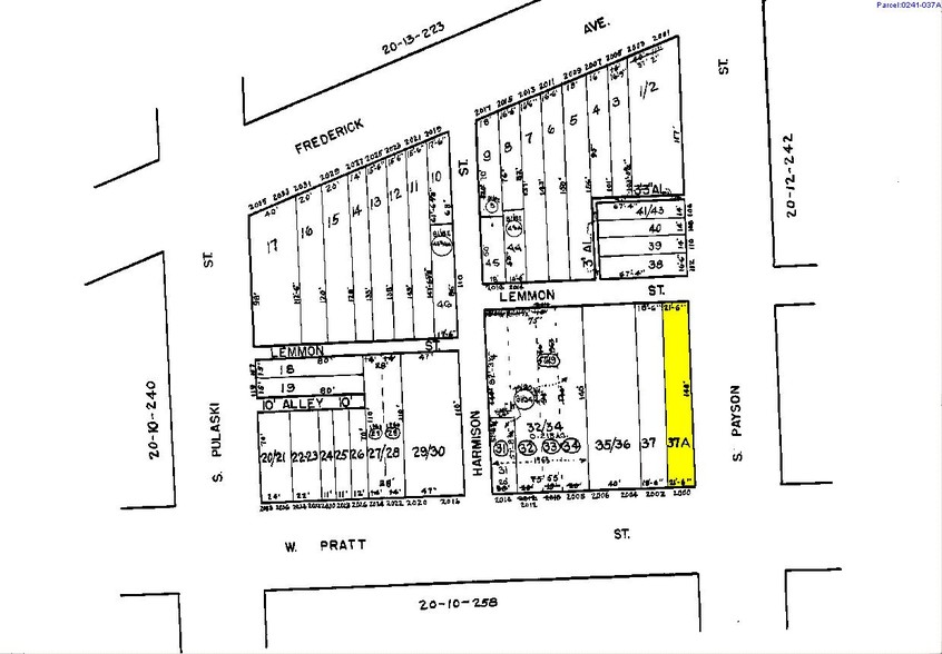 2000 W Pratt St, Baltimore, MD for lease - Plat Map - Image 2 of 4