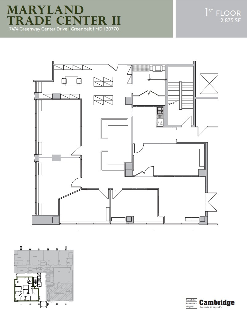 7500 Greenway Center Dr, Greenbelt, MD for lease Floor Plan- Image 1 of 9