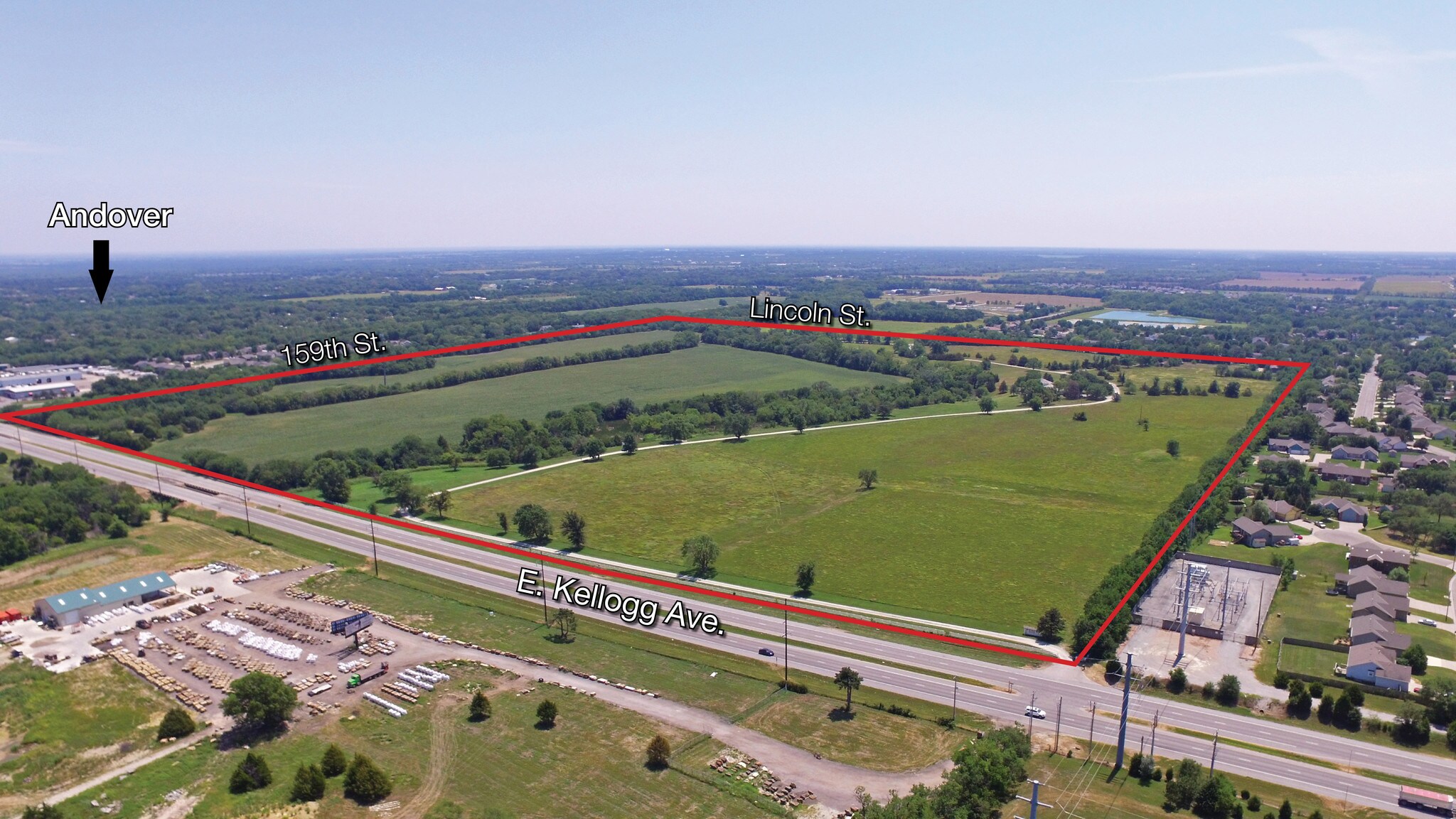 SWc Kellogg & 159th St, Wichita, KS for sale Aerial- Image 1 of 1