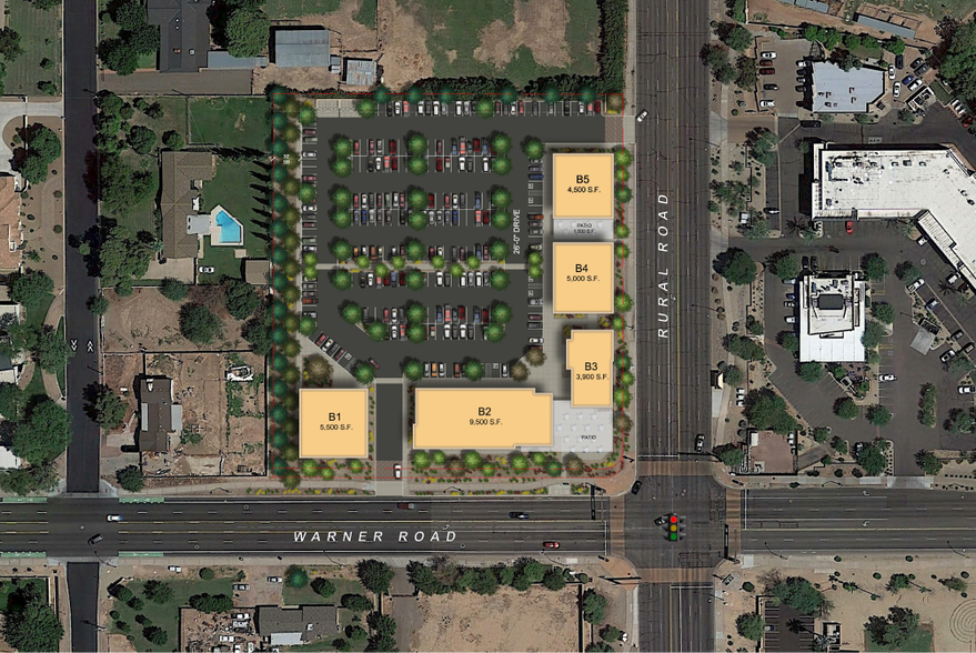 Nwc Rural & Warner Rd, Tempe, AZ for lease - Site Plan - Image 3 of 5