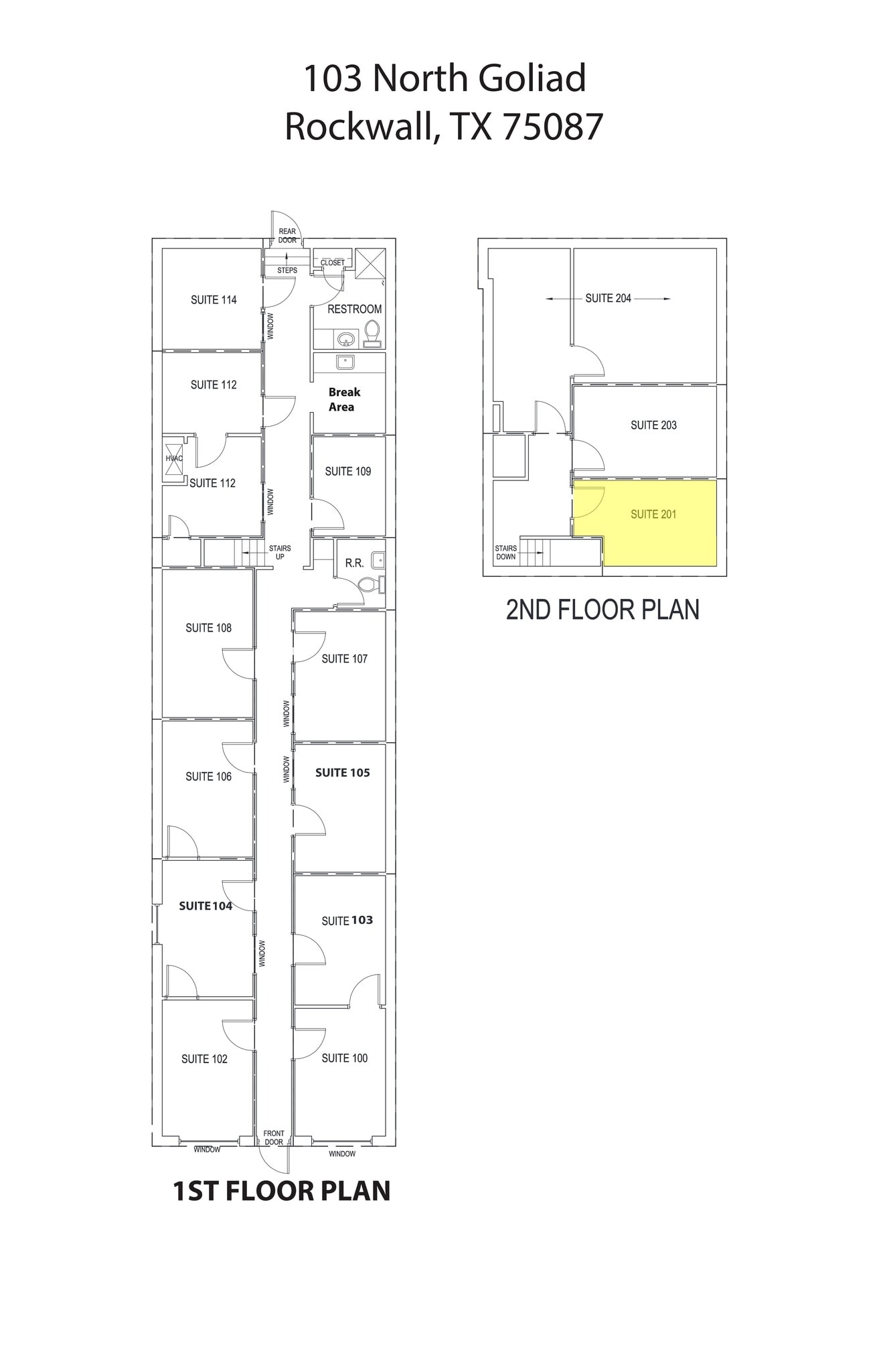103 N Goliad, Rockwall, TX for lease Site Plan- Image 1 of 1
