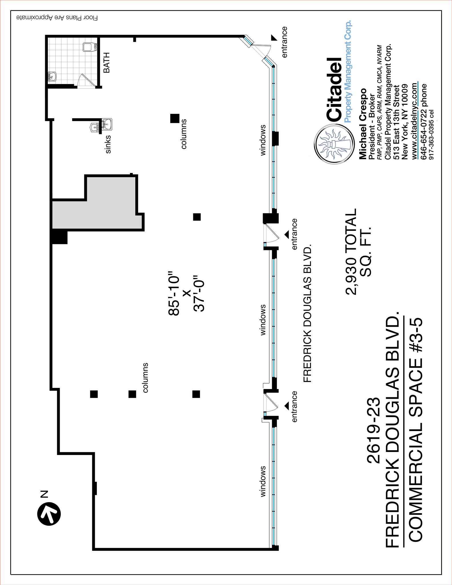 2619-2623 Frederick Douglass blvd, New York, NY for lease Site Plan- Image 1 of 1