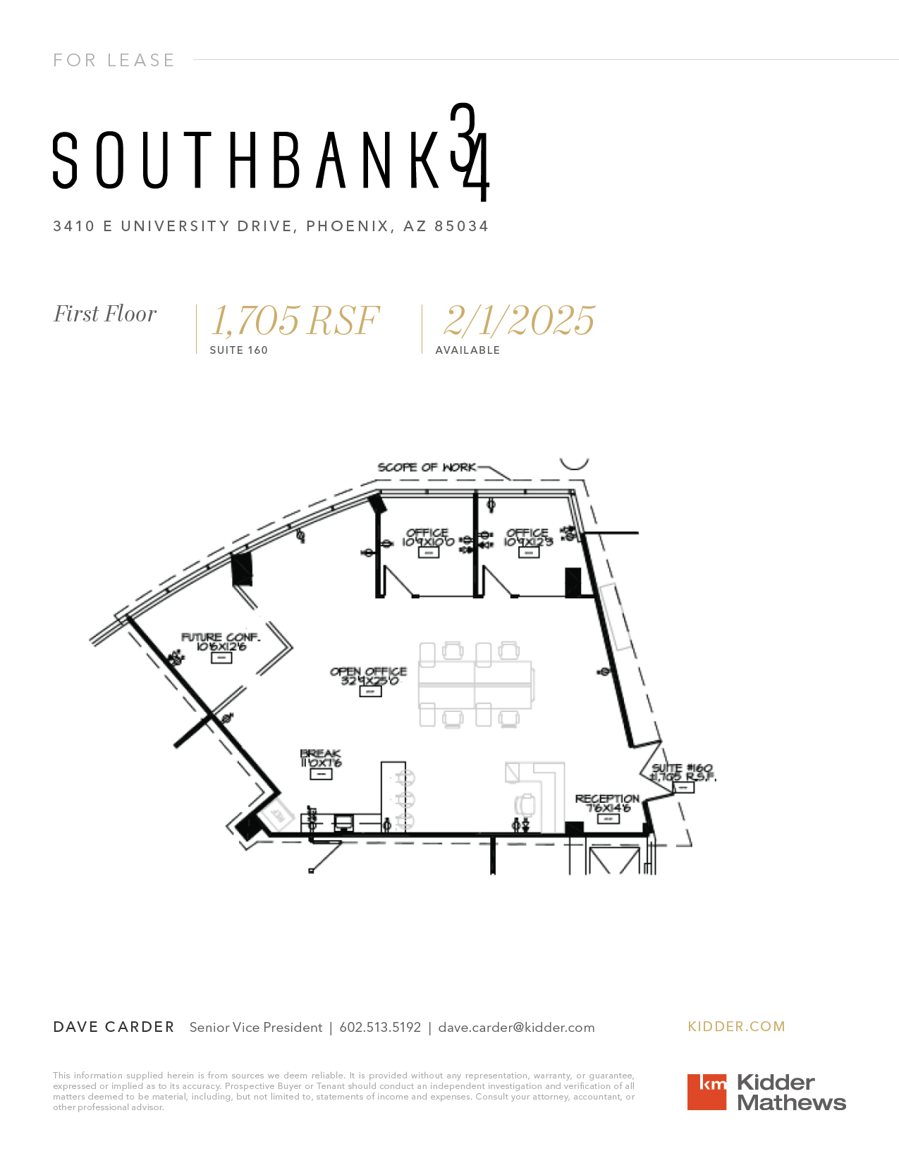 3410 E University Dr, Phoenix, AZ for lease Floor Plan- Image 1 of 1