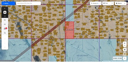 Southern Avenue 345th Ave, Tonopah, AZ - aerial  map view