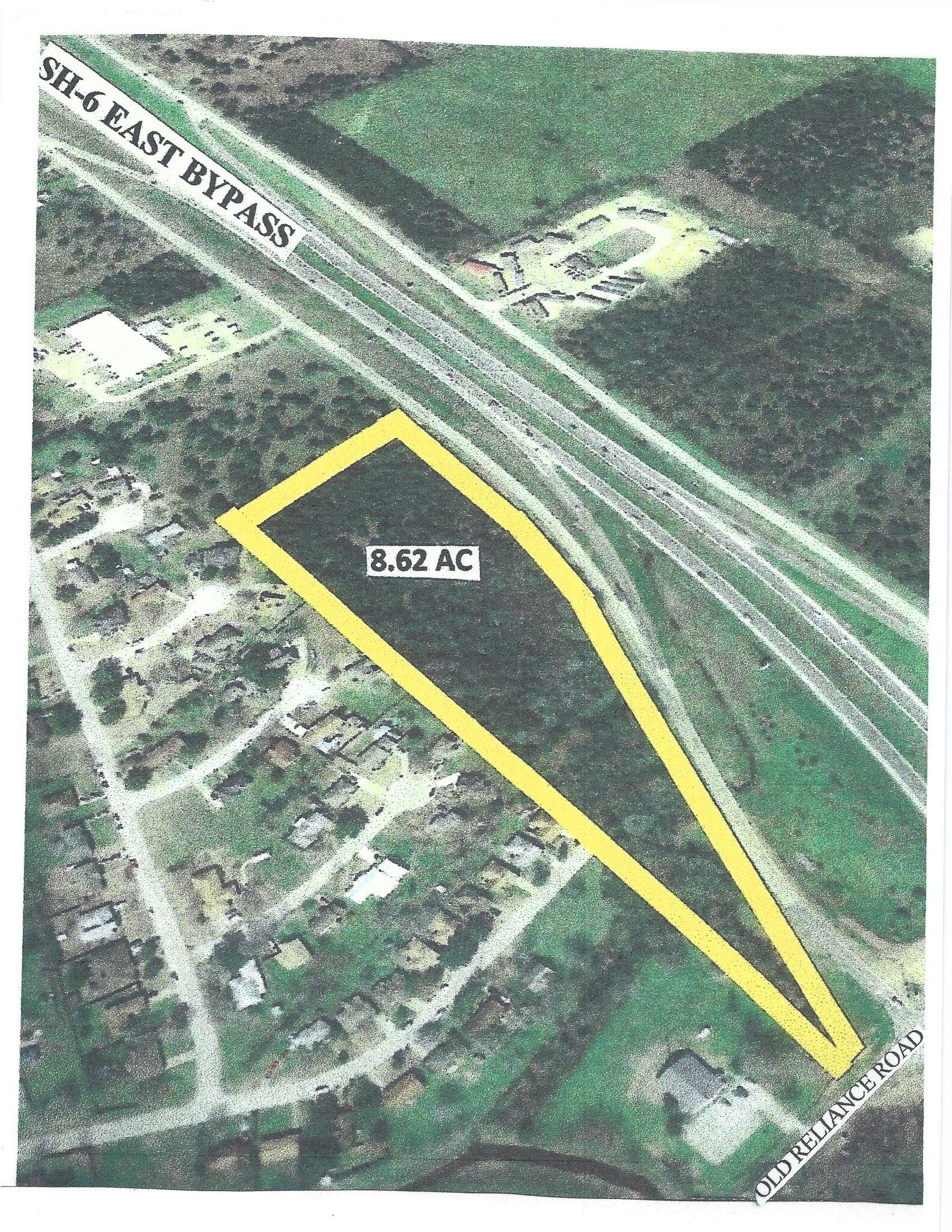 East Bypass @ Old Reliance NWC, Bryan, TX for sale Aerial- Image 1 of 1