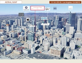 111 W 9th St, Los Angeles, CA - Aerial map view