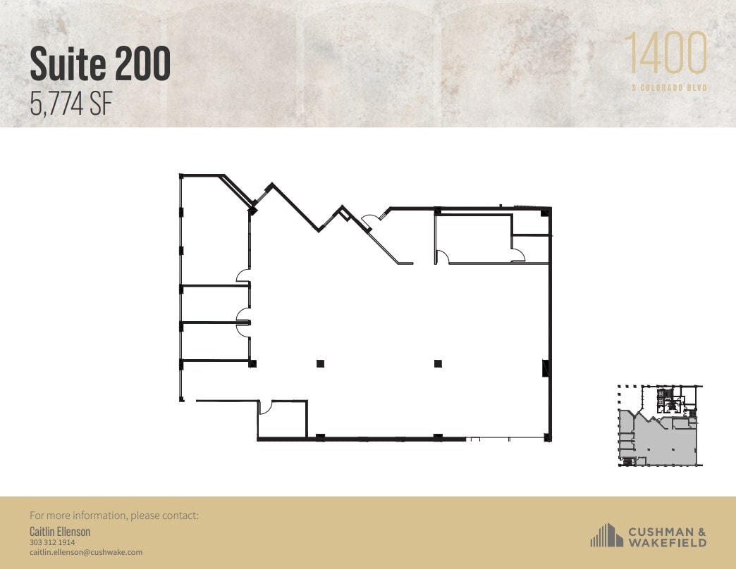 1400 S Colorado Blvd, Denver, CO for lease Floor Plan- Image 1 of 1