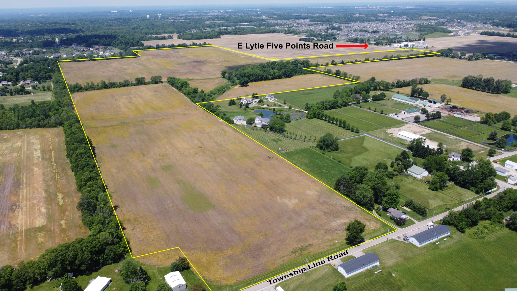 E Lytle-Five Points Road, Waynesville, OH for sale Aerial- Image 1 of 2