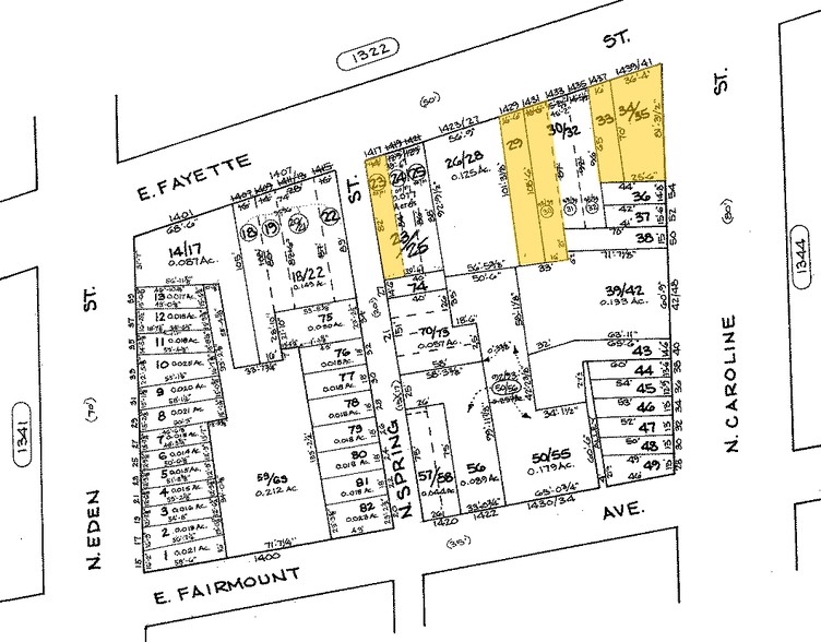 1439-1441 E Fayette St, Baltimore, MD for sale - Plat Map - Image 3 of 3