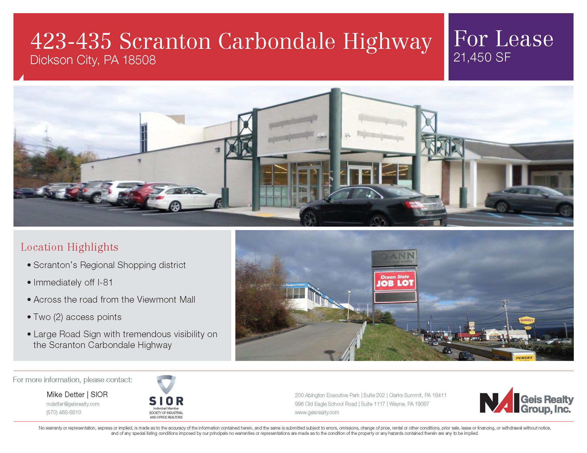 429 Scranton Carbondale Hwy, Dickson City, PA for sale Building Photo- Image 1 of 1