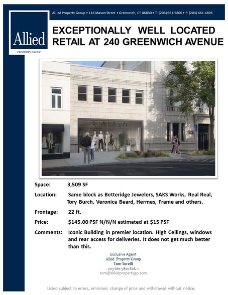 240 Greenwich Ave, Greenwich, CT for lease - Building Photo - Image 2 of 16