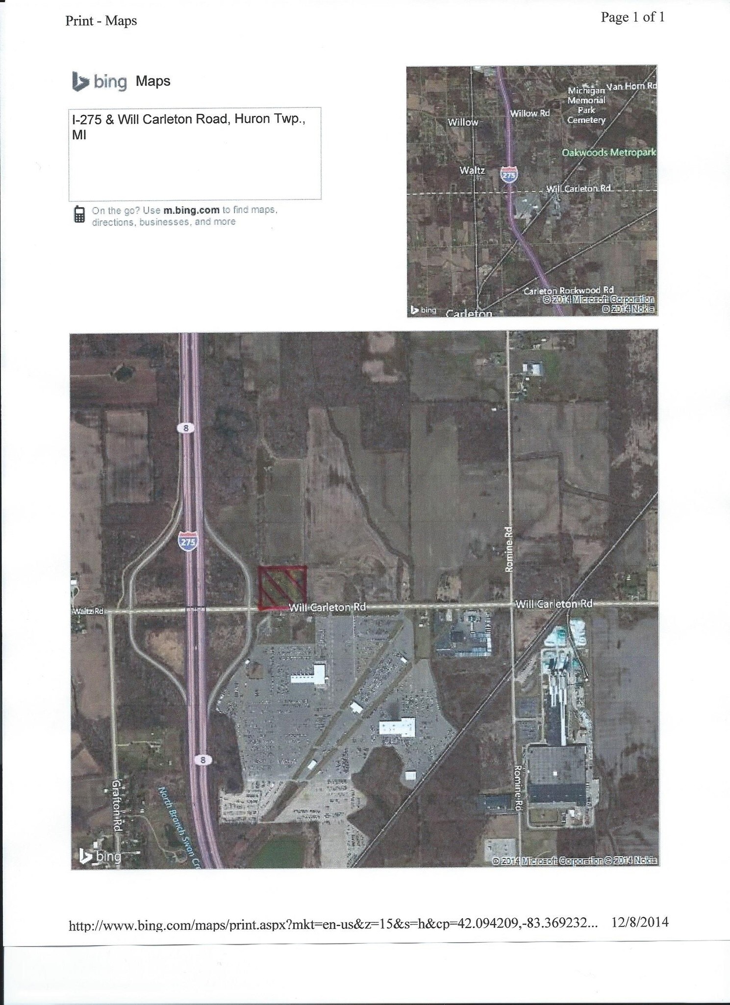 Will Carleton Rd, Carleton, MI for sale Aerial- Image 1 of 1