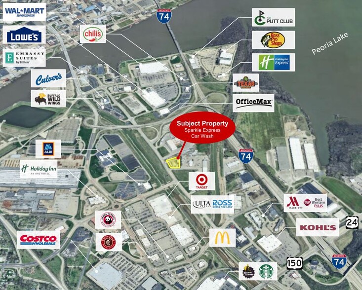 540 W Camp St, East Peoria, IL for sale - Aerial - Image 3 of 6