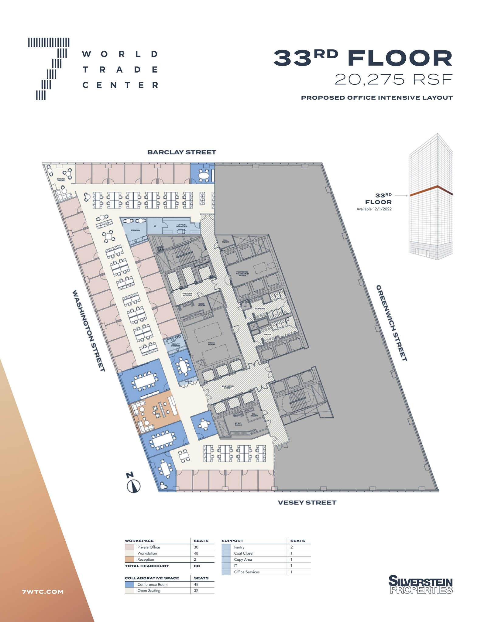 7 World Trade Center, New York, NY for lease Site Plan- Image 1 of 3