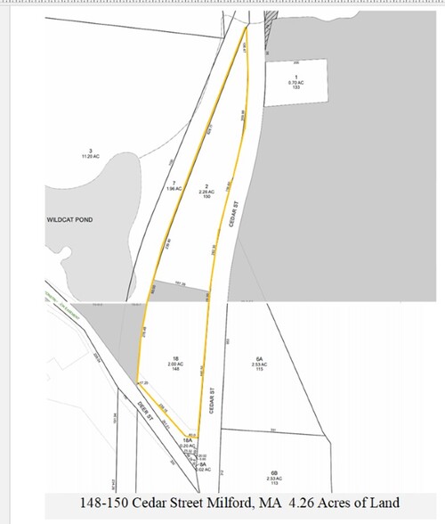 148 Cedar St, Milford, MA for sale - Site Plan - Image 2 of 6