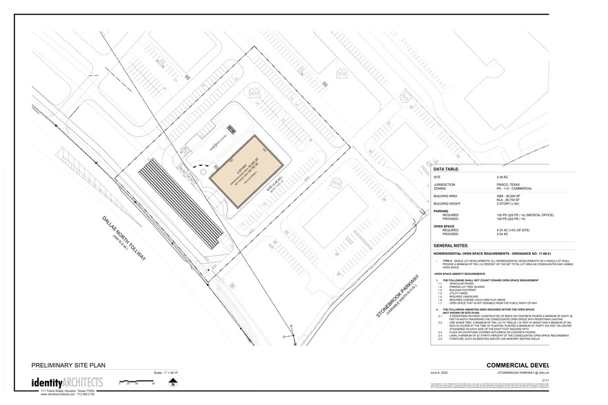 NEC Stonebrook, Frisco, TX for lease - Site Plan - Image 2 of 3