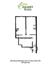 828 Dulaney Valley Rd, Towson, MD for lease Floor Plan- Image 1 of 4