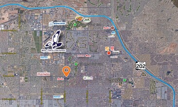 5247-5257 E Brown Rd, Mesa, AZ - aerial  map view